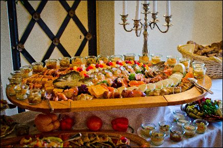 Hochzeitsbuffet, Hochzeitsmenü, Hochzeitsessen, Catering, Essen und Trinken, Speisen, lecker, köstlich, Silberhochzeit
