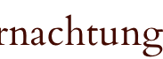 Übernachtung